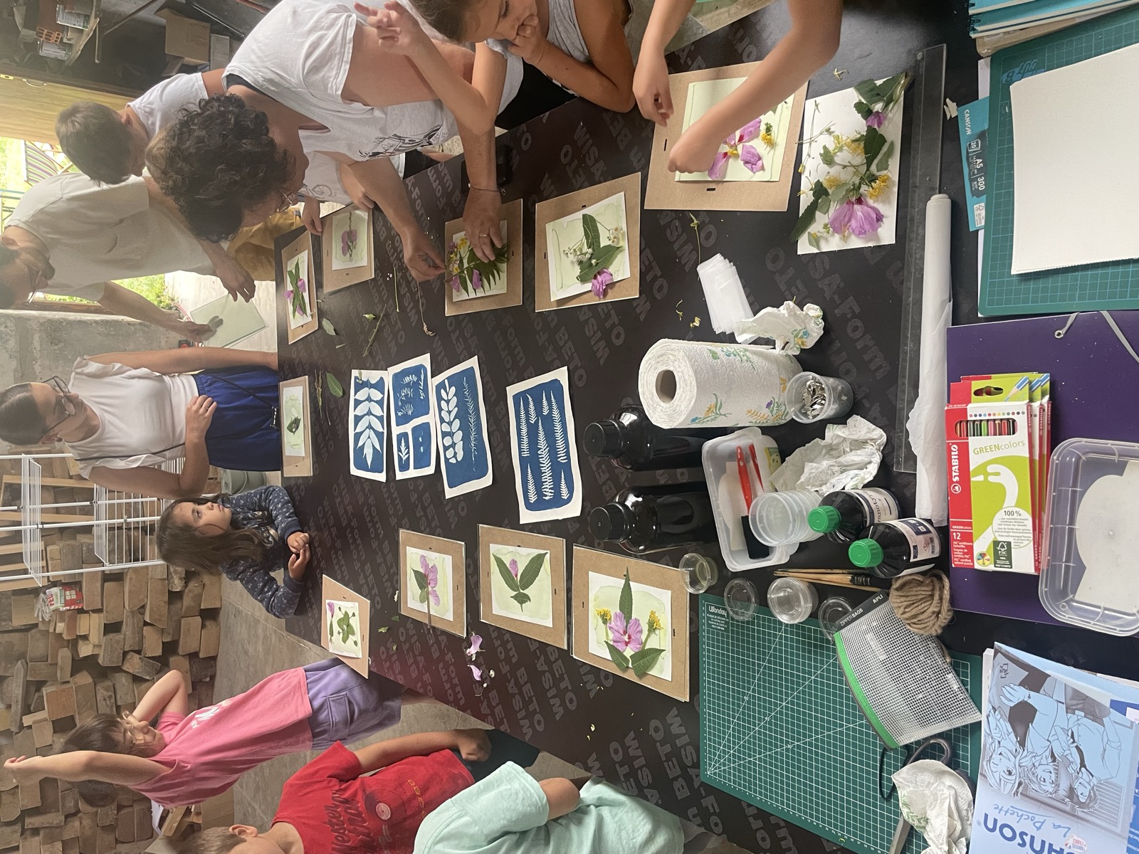 Atelier cyanotype à la Fabrique des Luddites
